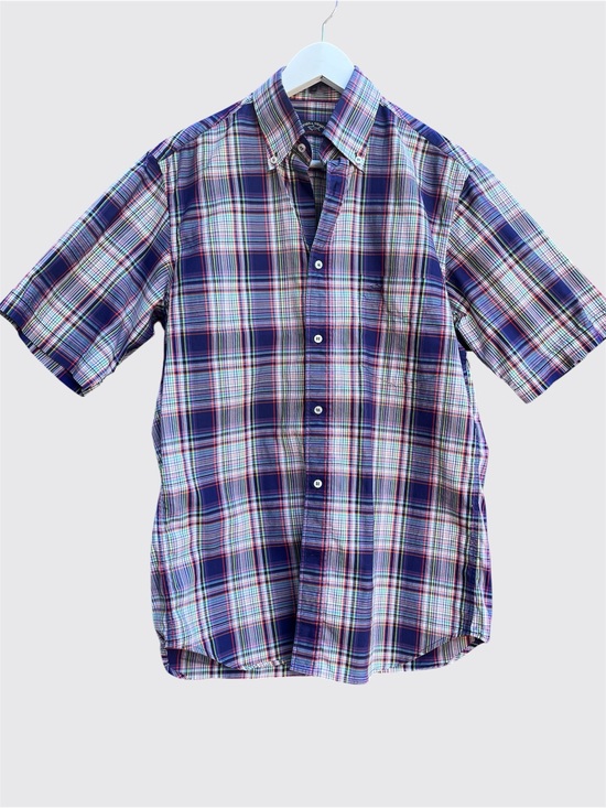 Paul & Shark Other - Vintage Paul & Shark Yachting Plaid Shirt Short Sleeve 15.5 neck cotton Italy